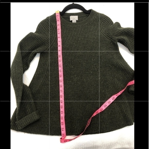 Grey By Jason Wu Forest Green Merino Wool trapeze Sweater Size S - Picture 14 of 16